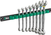 Wera 05020016001-9632 Magnetic Rail 6000 Joker Imperial 1 Ratcheting Combination Wrenches Set, 8 Pieces