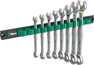 Wera 05020016001-9632 Magnetic Rail 6000 Joker Imperial 1 Ratcheting Combination Wrenches Set, 8 Pieces