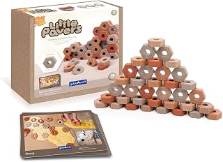 Guidecraft Little Pavers - 60 pc. Set: Block Builders Set for Construction and Stacking