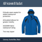 All-Season II Jacket by Port Authority – Large, Nylon, True Navy/ Iron Grey, Model 578734