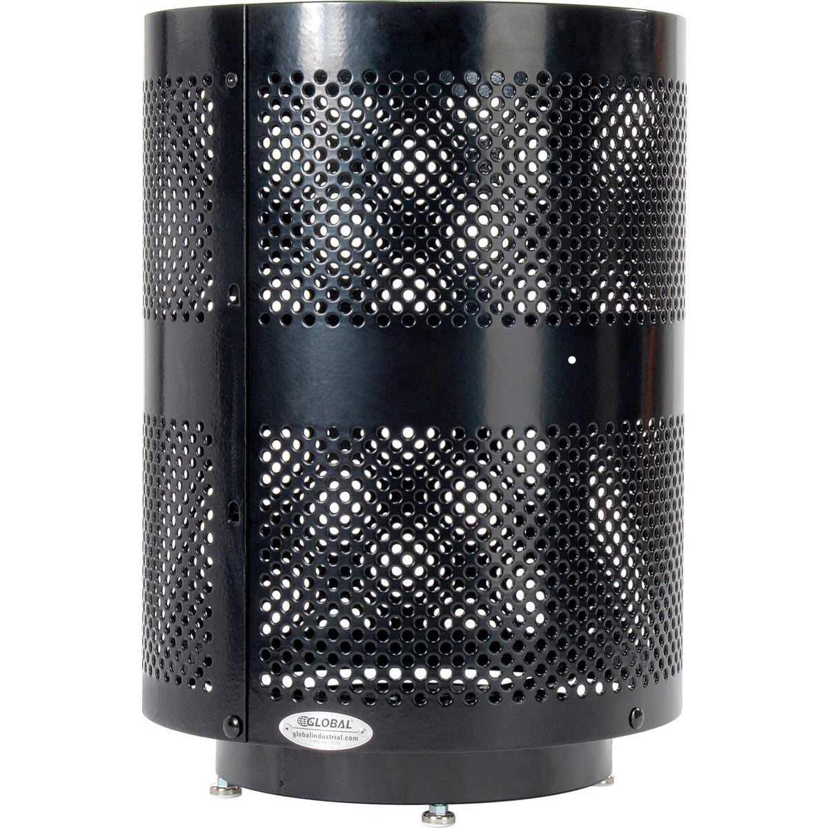 Global Industrial Black / Industrial / 36.0 gallons Outdoor Trash Cans