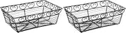 Winco Rectangular Wire Fruit Basket, 9-Inch x 5-7/8-Inch x 3-Inch, Black, Medium (Pack of 2)