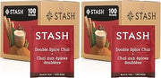 Stash Tea Double Spice Chai Black-Tea, Box of 100 TeaBags (Packaging May Vary),(Pack of 2)