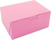 SOUTHERN CHAMPION TRAY SCT 0803 Pink Paperboard Non-Window Lock-Corner Bakery Box, 6" Length x 4-1/2" Width x 2-3/4" Height (Case of 250)