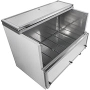 Nexel Mobile Milk Cooler by Global Industrial – 30.6"L x 49"W x 40"H, 18.0 quarts, Stainless Steel, Model MC-49-HC