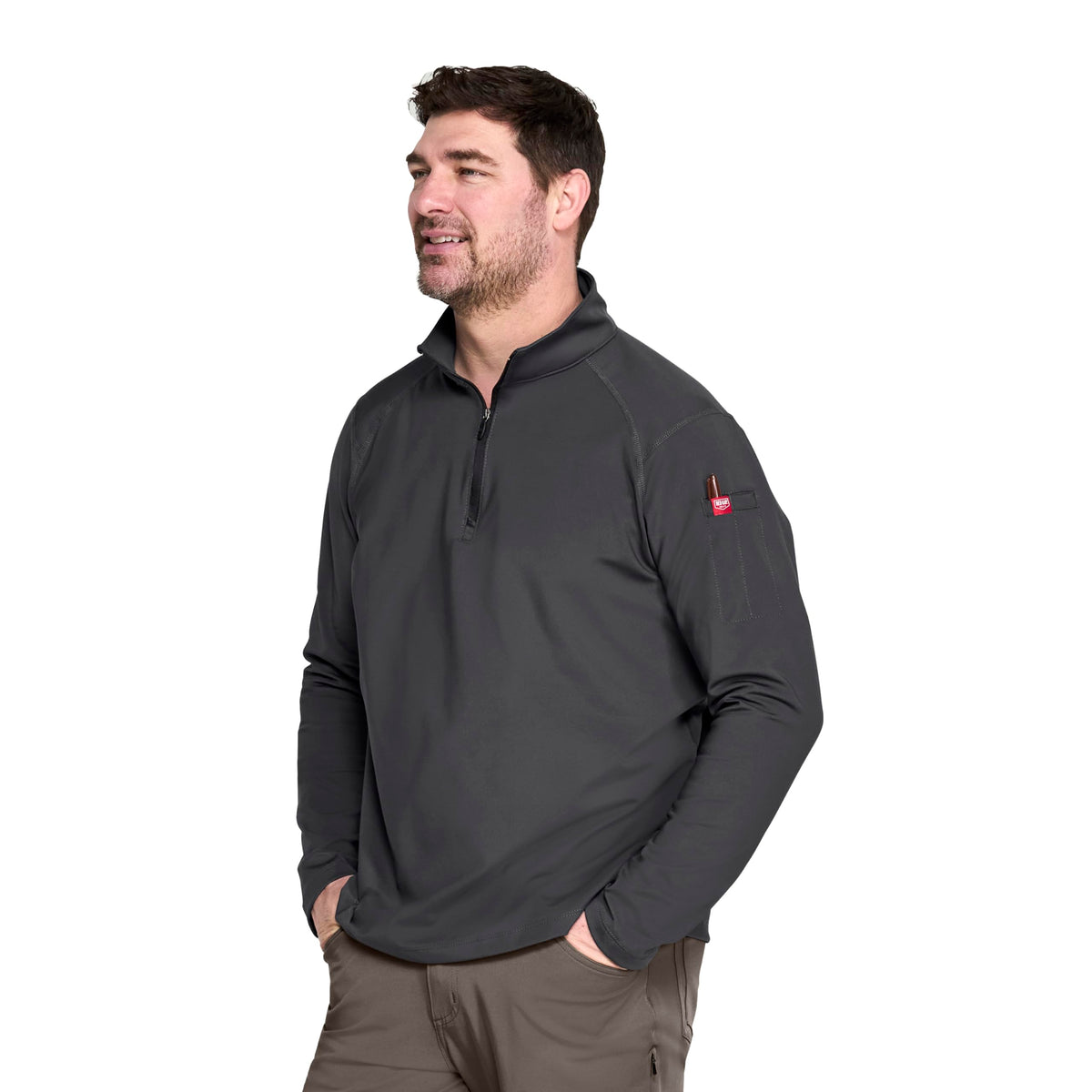 Red Kap Large / Carbon / Performance Stretch Jersey 1/4 Zip Pullover Sweaters