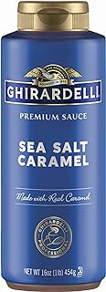 Ghirardelli Chocolate Company Sea Salt Caramel Sauce Squeeze Bottle, 16 oz (Pack of 12)