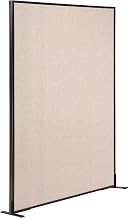 Global Industrial Freestanding Office Partition Panel, 48.25"W x 72"H, Tan