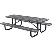 Global Industrial Grey / Industrial / 96 inches x 30 inches x 29.5 inches Picnic Tables