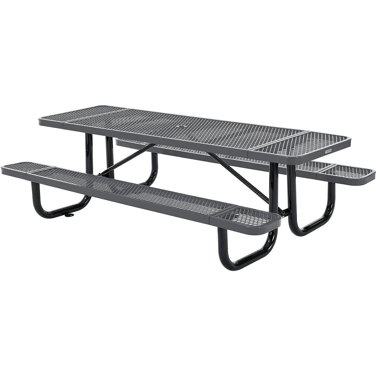 Global Industrial Grey / Industrial / 96 inches x 30 inches x 29.5 inches Picnic Tables