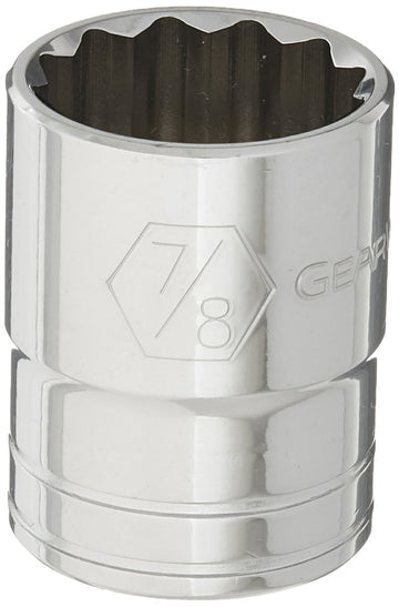 1/2" Drive Standard SAE Socket 7/8" by GEARWRENCH – 7/8 in, Alloy Steel, Black, Model 80767