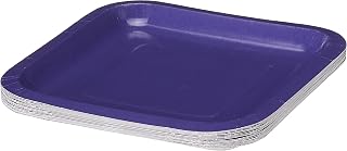 Creative Converting Touch of Color 18 Count Square Paper Lunch Plates, Purple (453268)