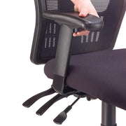 Interion Mesh Back Office Chair with High Back & by Global Industrial – 20"W x 18.5"D x 23.5"H, Black, Model A90342TMI+38L1