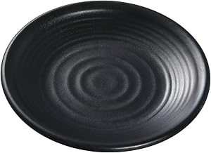 Yanco Asian Style Black Pearl Melamine with Matting Surface 6" ROUND PLATE box of 48