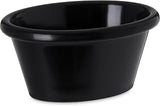 Carlisle FoodService Products 3oz Melamine Oval Ramekins Condiment Cups, Durable, Stackable Dipping Sauce Cups for Cafes, Restaurants & Home Kitchens, Black