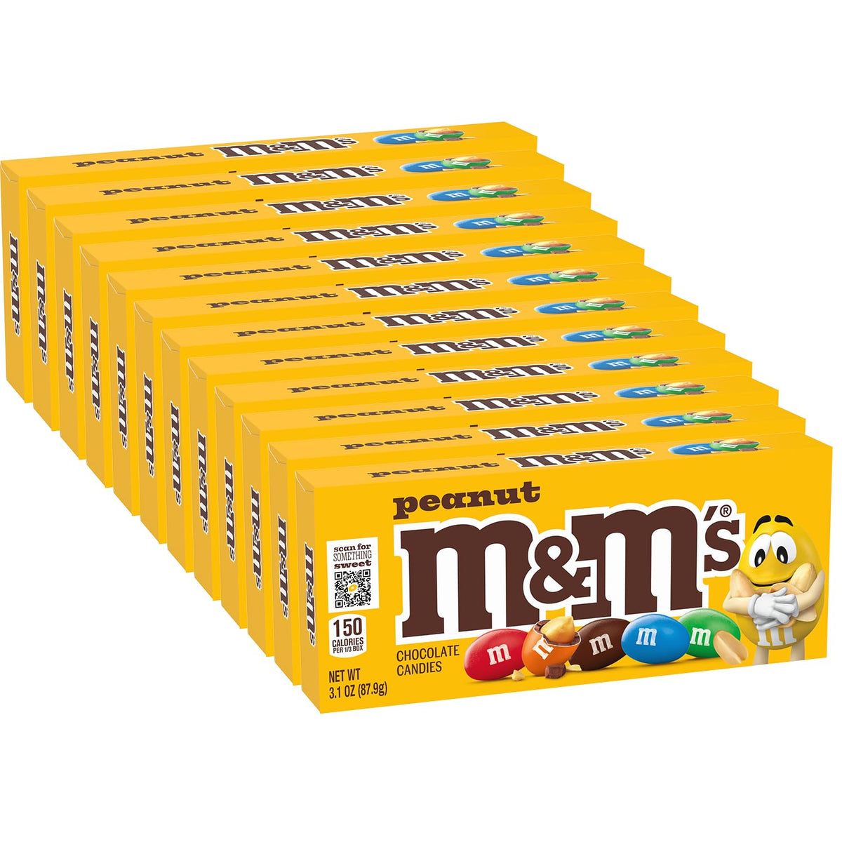 Peanut Chocolate Candy Movie Theater Box 3.1 Ounce (Pack of 12) by M&M's – 3.1 Ounce (Pack of 12), Pack of 12, Model 10040000497537