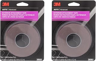 3M 38583 1/4" x 15' Exterior Attachment Tape (2 Pack)