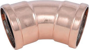 SharkBite 4 x 4 Inch 45 Degree Elbow, Copper Press Plumbing Fitting, UPR05105
