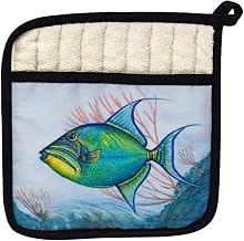 Betsy Drake PT114A Trigger Fish Original Pot Holder