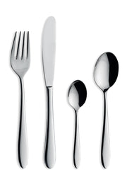 Monogram Sure 16 Piece Boxed Flatware Set for 4 people by Amefa – Regular, Stainless Steel, Pack of 16, Model 842200MM16B62