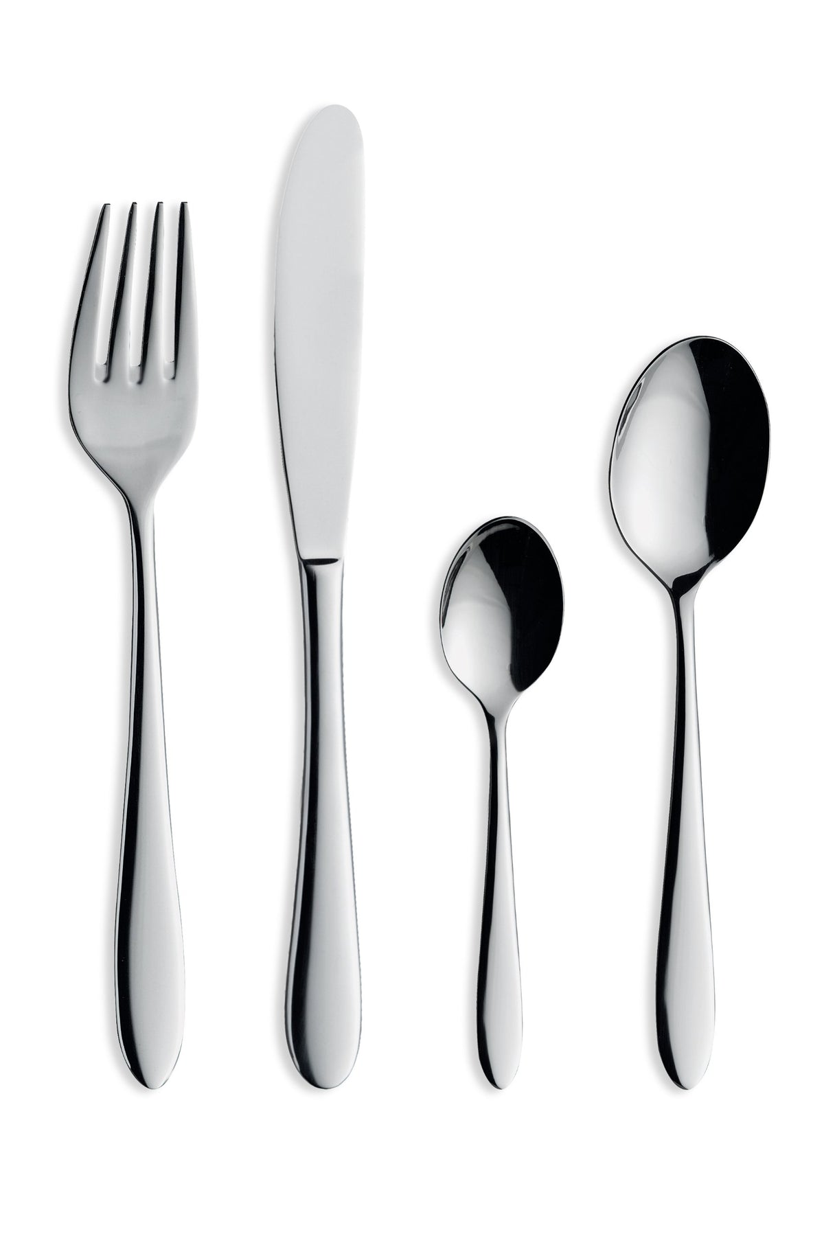 Monogram Sure 16 Piece Boxed Flatware Set for 4 people by Amefa – Regular, Stainless Steel, Pack of 16, Model 842200MM16B62