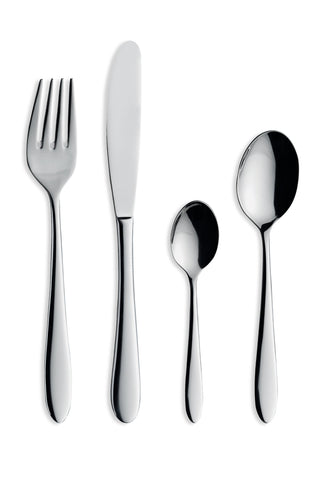 Monogram Sure 16 Piece Boxed Flatware Set for 4 people by Amefa – Regular, Stainless Steel, Pack of 16, Model 842200MM16B62