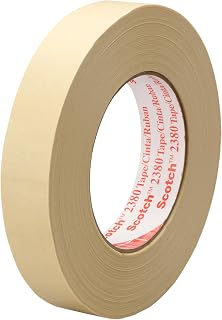 3M Performance Masking Tape 2380, Tan, 48 mm x 55 m (1.88 in x 60.14 yd), 7.2 mil, Pack of 6 Rolls
