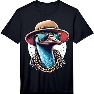 Mens Emu Costume Cool Emu Bird Performance T-Shirt