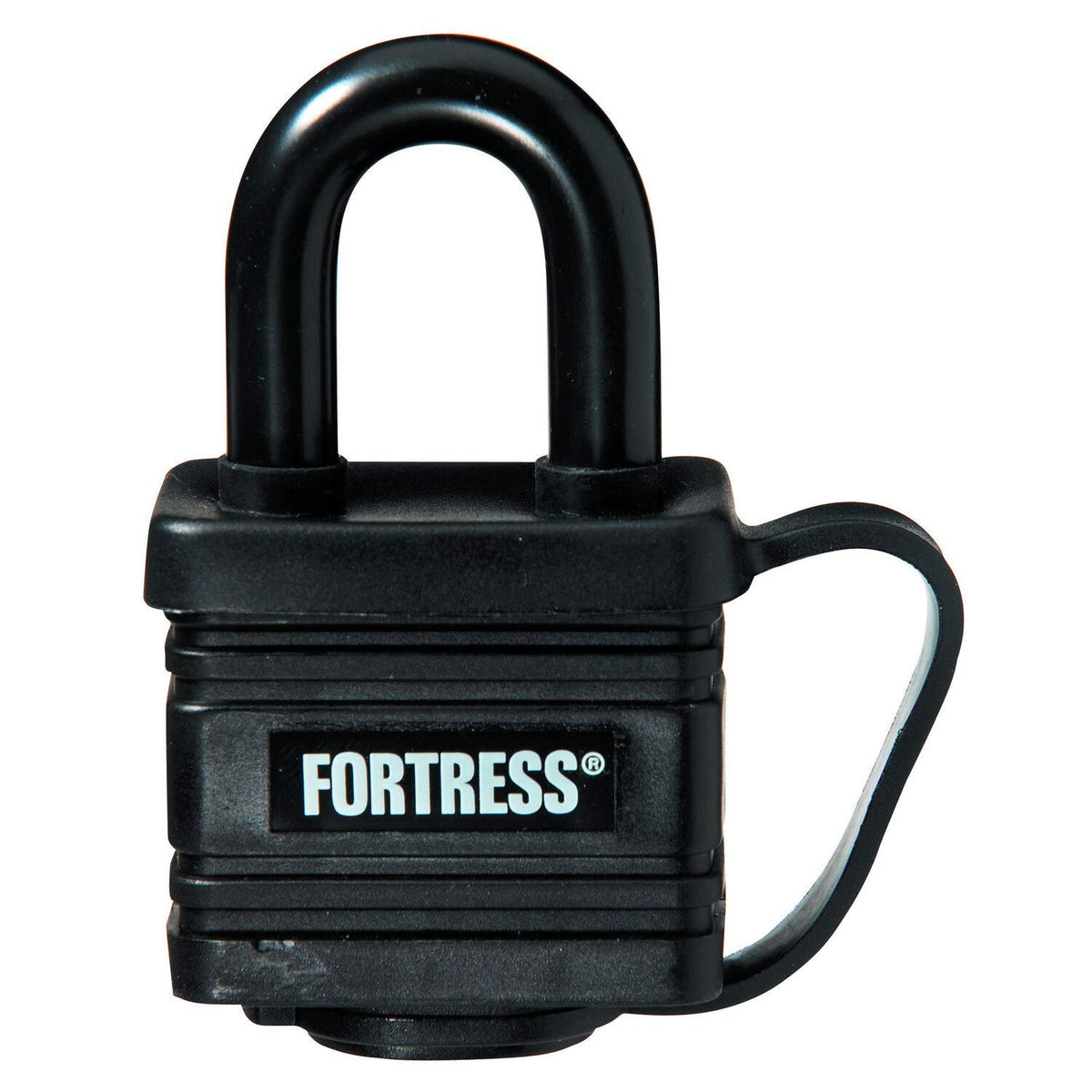 Covered Padlock by Master Lock – Alloy Steel, Black, Model 1804D