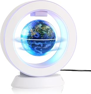 Magnetic Levitation Bluetooth Speaker Constellation Lamp Spinning Floating World Globe For Kids Learning Or Men Boss Office Desk Accessories Decor,Cool Tech Gadgets Unique Desk Toy Gift For Teens