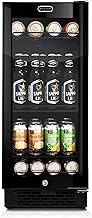 Whynter BBR-801BG Built Beverage Refrigerator and Cooler Mini Fridge with Glass Door with Lock, 3.0 Cubic Feet, Black, 100