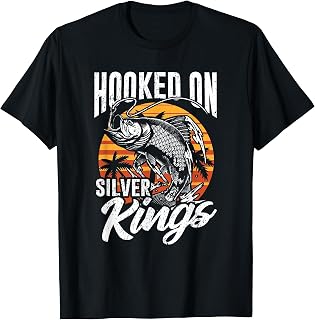 Tarpon Fisherman Hooked On Silver Kings Tarpon Fishing T-Shirt