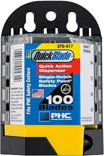 Pacific Handy Cutter SPD-017 Safety Point Blade Dispenser with 100 Safety Point Blades
