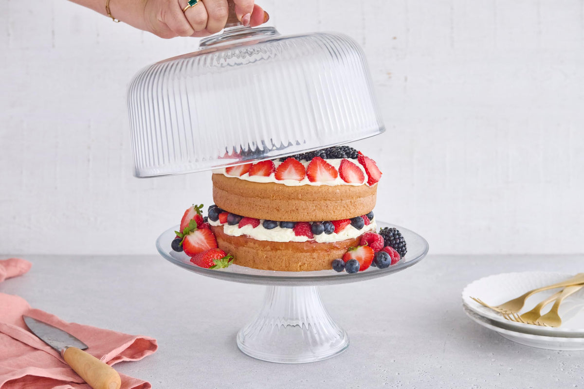 Monaco Cake Set by Anchor Hocking – Standard, 1.9 liters, Glass, Clear, Model 86031L13
