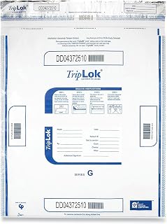 ControlTek TripLOK 19" x 23", Clear, 50 Bags, Tamper-Evident Deposit Bags for Cash Handling & Valuables, Moisture, Heat and Cold Sensitive Ink, Tear-Off Receipt + Large Barcodes 585056