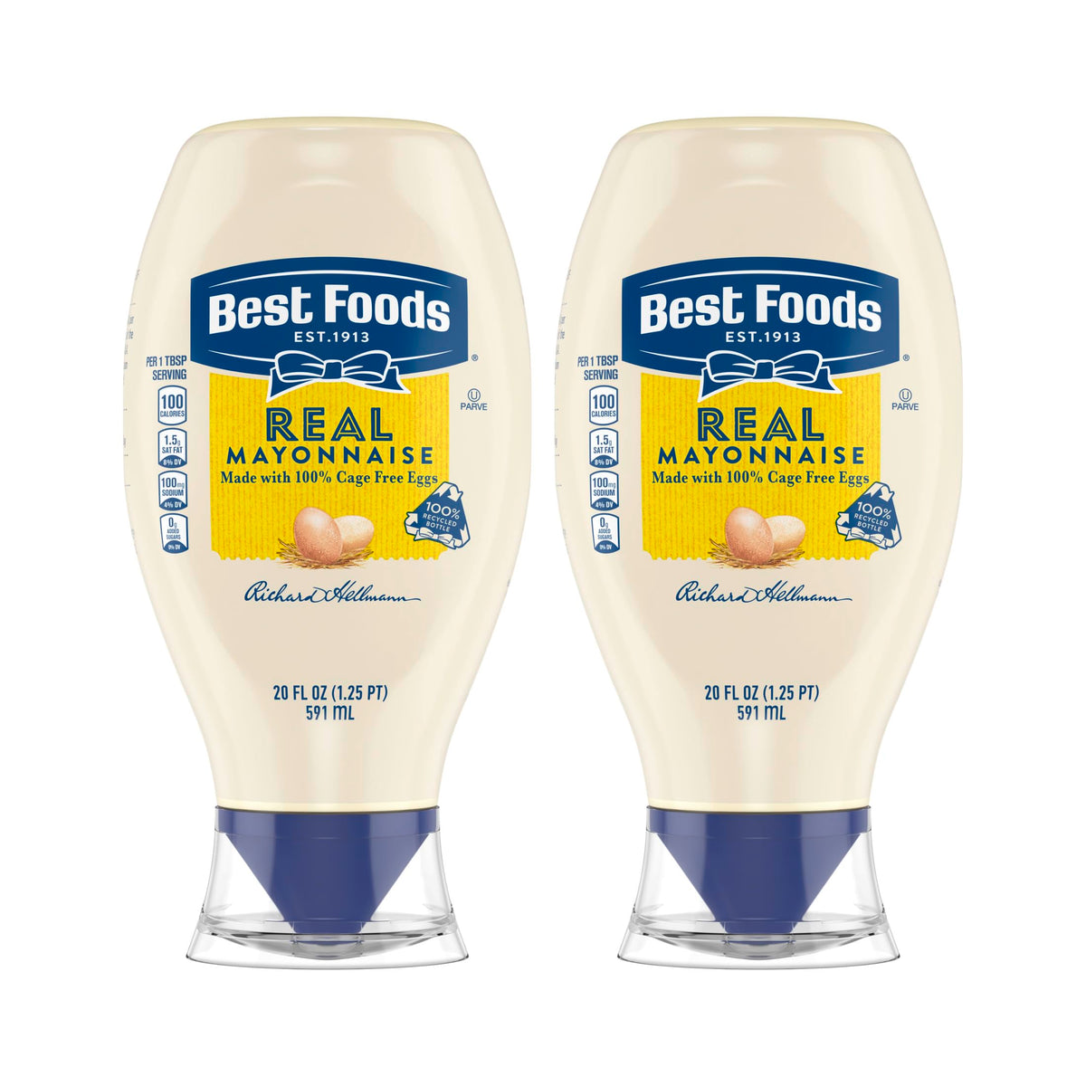 Best Foods 20 Fl Oz (Pack of 2) / Best Foods Real Mayonnaise / 1 Mayonnaise