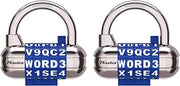 Master Lock Locker Lock, Set Your Own Word Combination Padlock, Blue, 2 Pack, 1534BLUEC2