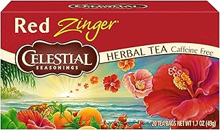Celestial Seasonings Tea No Caffeine Herbal Tea, Red Zinger 20 ea (Pack of 2)