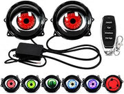 Demon Eye LED Headlight Kit, Dynamic Ghost Eye Lights with Remote (6 Modes,2PCS)