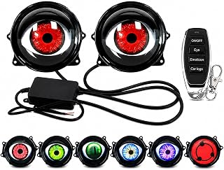 Demon Eye LED Headlight Kit, Dynamic Ghost Eye Lights with Remote (6 Modes,2PCS)