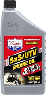 Lucas Oil 11204 Synthetic 10W-30 SxS Engine Oil - 1 Quart (Pack of 6)