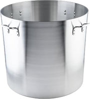 Winco 6.0mm Aluminum Stock Pot, 160-Quart | Heavy-duty, Riveted handles, Great for Stocks, Soups, Pasta and Batch Cooking