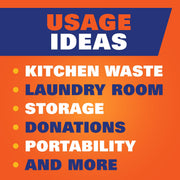 Ultra Strong 13 Gal Kitchen Trash Bags by Hefty – 80 Count (Pack of 1), 49.2 liters, PE, White, Model 10013700016698