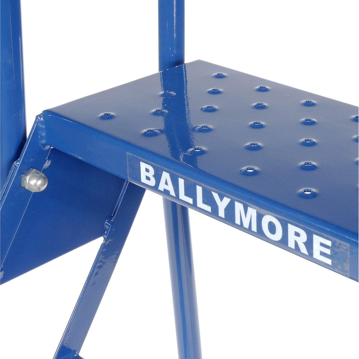 4 Step Lock-N-Stock Folding Ladder by Ballymore – 30"L x 24"W x 10"H, Alloy Steel, Blue, Model LS4247