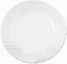 WNA Classicware Rigid Plastic Round Plate, 10.25-Inch, Clear, Large (144-Count)