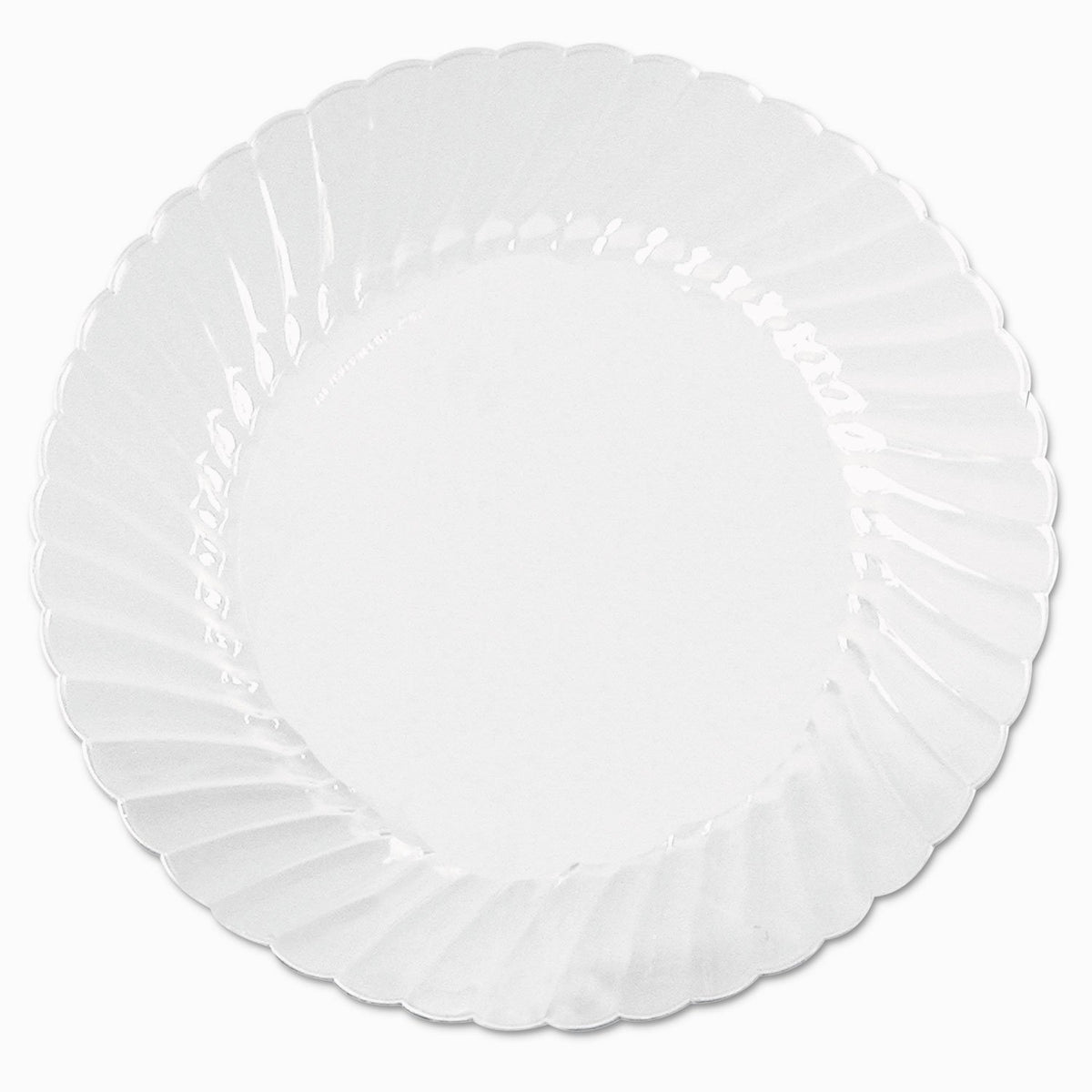 Classicware Rigid Plastic Round Plate by WNA – 10.25", Polystyrene # 6, Clear, Pack of 144, Model CW10144