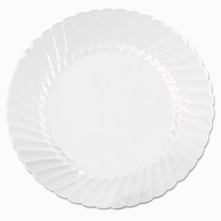 Classicware Rigid Plastic Round Plate by WNA – 10.25", Polystyrene # 6, Clear, Pack of 144, Model CW10144