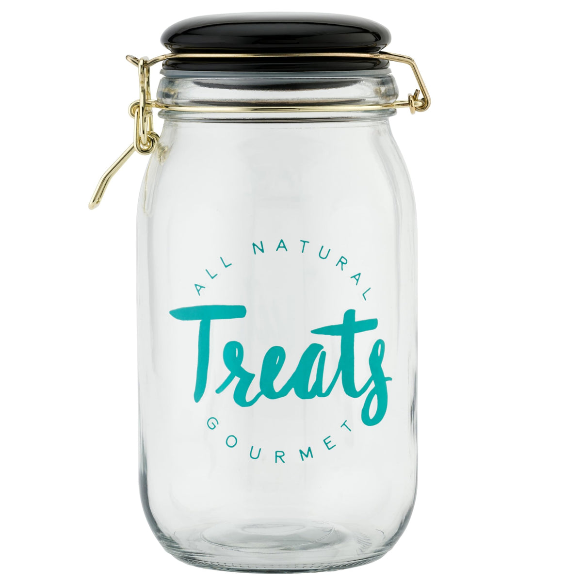 Bandit Glass Canister by 10 Strawberry Street – Small, 50.0 fluid_ounces, Glass, Clear, Model 7CN577