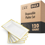Stock Your Home 120 / 13 inches x 9 inches / White Plates