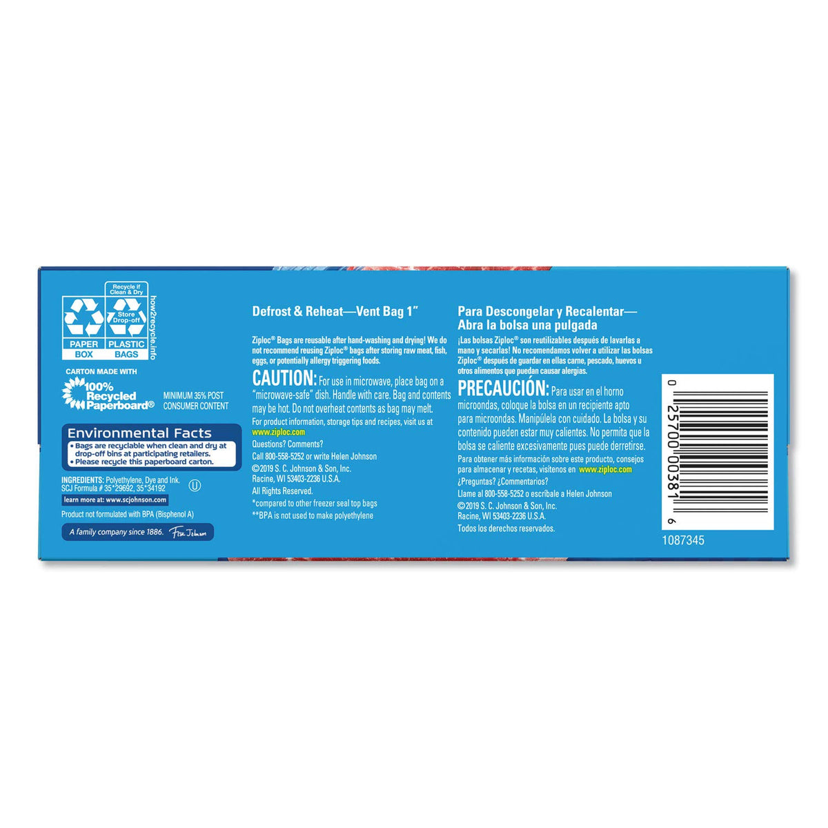 Freezer Bag by Ziploc – Quart, 40-Count, 1.0 quarts, Plastic, Clear, Pack of 9